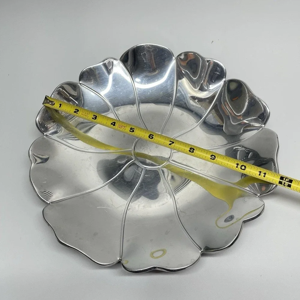 Cuisinart by Towle‎ Flower Blossom Serving Tray Platter Bowl Cast Aluminum 11.5